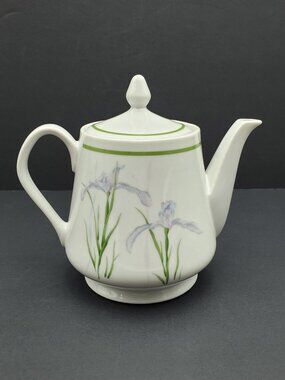 Corning Shadow Iris Teapot Robinson Design Group Purple Flowers Coffee Pot